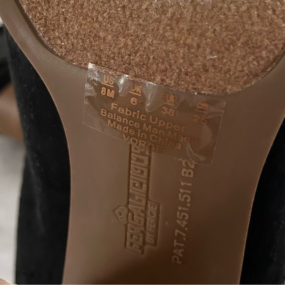 Fergalicious Women's Vorge Peep Toe Tie Back Laser Cut Bootie, Black 8 - Picture 3 of 10